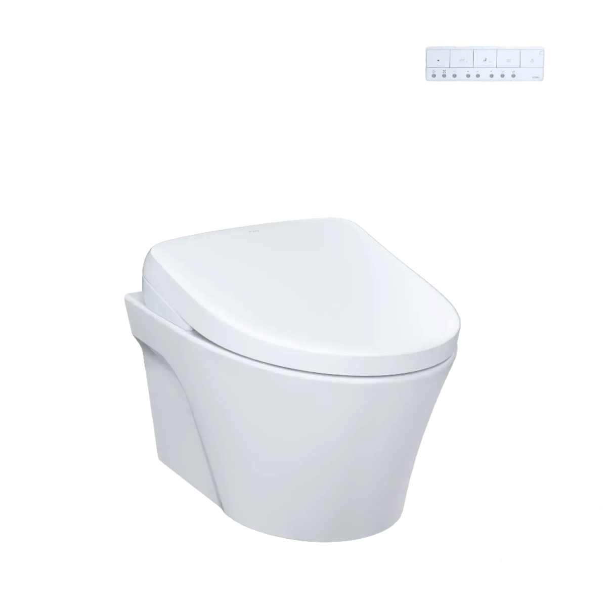 TOTO AP Wall-Hung Toilet with S7 Contemporary Bidet Seat and DuoFit In-Wall 0.9 and 1.28 GPF Dual-Flush Tank System, Matte Silver CWT4264726CMFG#MS - EverFlow Bidets