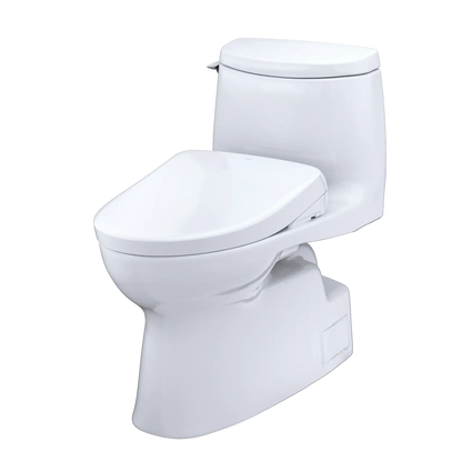 TOTO Carlyle II 1G One-Piece 1.0 GPF Universal Height Toilet and S7A Bidet Seat MW6144736CUFG#01 - EverFlow Bidets