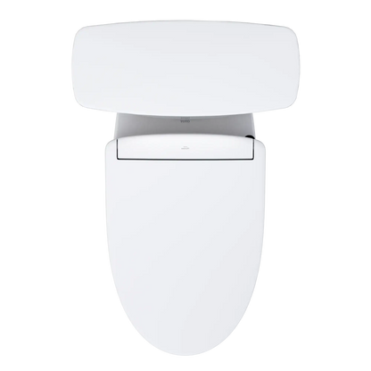 TOTO Drake Transitional Two-Piece 1.28 GPF Standard Height Toilet with S5 Bidet Seat MW7863446CEG#01 Top Profile