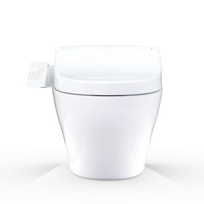 TOTO WASHLET+ EP Wall-Hung Elongated Toilet and WASHLET S2 Bidet Seat and DuoFit® In-Wall 0.9 and 1.28 GPF Dual-Flush Tank System, Matte Silver CWT4283346CMFG#MS