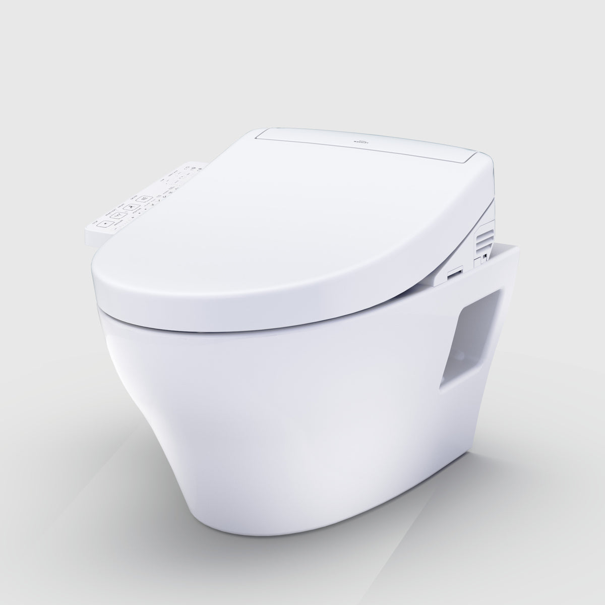TOTO WASHLET+ EP Wall-Hung Elongated Toilet and WASHLET S2 Bidet Seat and DuoFit® In-Wall 0.9 and 1.28 GPF Dual-Flush Tank System, Matte Silver CWT4283346CMFG#MS