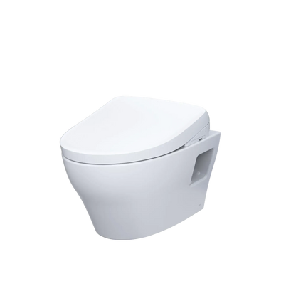 TOTO EP Wall-Hung Toilet with S7 Contemporary Bidet Seat and DuoFit In-Wall 0.9 and 1.28 GPF Dual-Flush Tank System, Matte Silver CWT4284726CMFG#MS