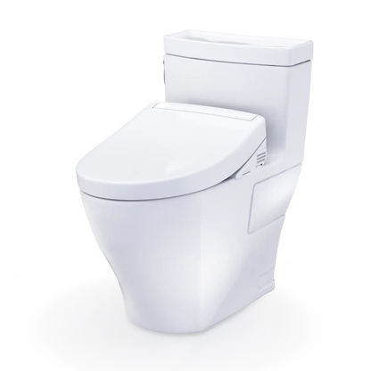 TOTO Aimes One-Piece 1.28 GPF Universal Height Toilet with S5 Bidet Seat MW6263446CEFG#01