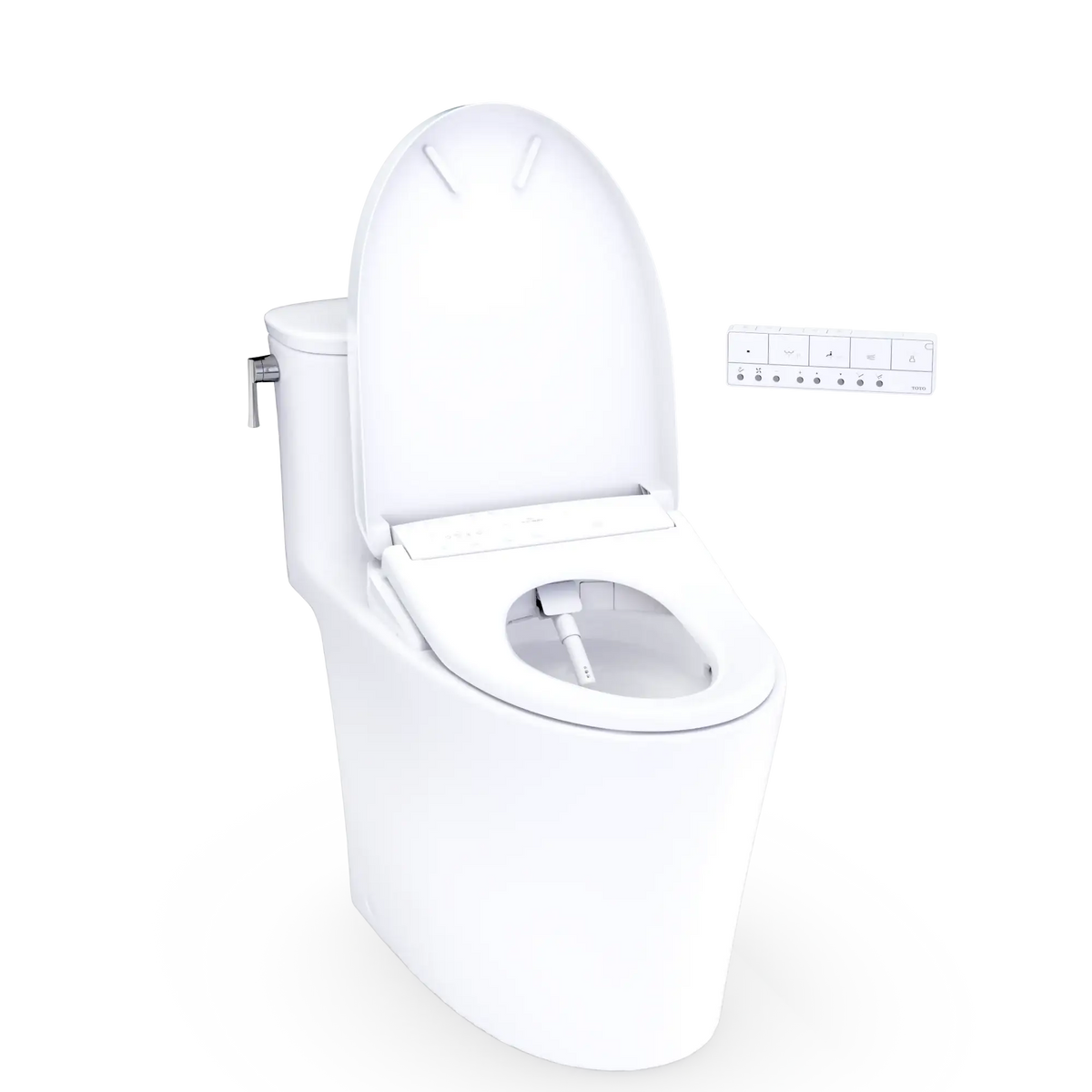 TOTO Aurora 1G WASHLET+ S7A One-Piece Elongated 1.0 GPF Universal Height Toilet MW6864736CUFG#01