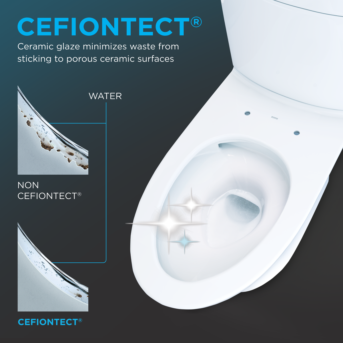 TOTO Nexus WASHLET+ S5 Two-Piece Elongated 1.0 GPF Universal Height Toilet with CEFIONTECT MW4423446CUFG#01