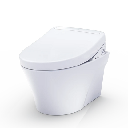 TOTO AP Wall-Hung Toilet and WASHLET S5 and DuoFit In-Wall 0.9 and 1.28 GPF Dual-Flush Tank System, Matte Silver CWT4263446CMFG#MS
