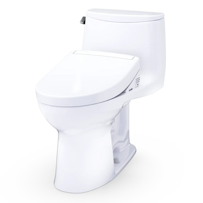 TOTO Ultramax WASHLET+ S5 One-Piece Elongated 1.28 GPF Universal Height Toilet with CEFIONTECT MW6083446CEFG#01