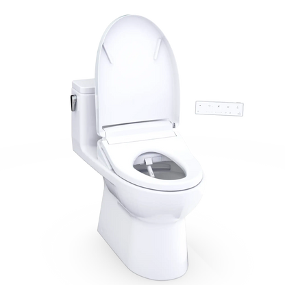 TOTO Redington WASHLET+ S5 One-Piece Elongated 1.28 GPF Universal Height Toilet MW6723446CEFG#01