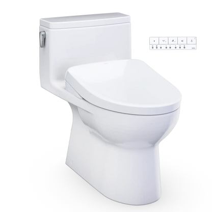 TOTO Redington 1G WASHLET+ S7 One-Piece Elongated 1.0 GPF Universal Height Toilet MW6724726CUFG#01