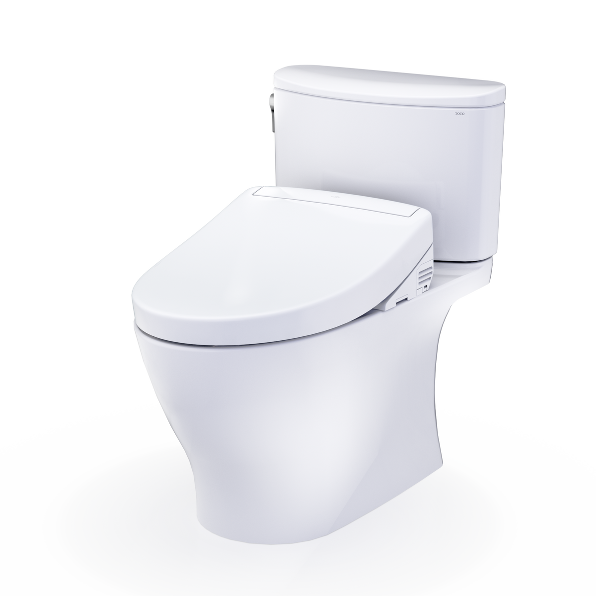 TOTO Nexus WASHLET+ S5 Two-Piece Elongated 1.0 GPF Universal Height Toilet with CEFIONTECT MW4423446CUFG#01