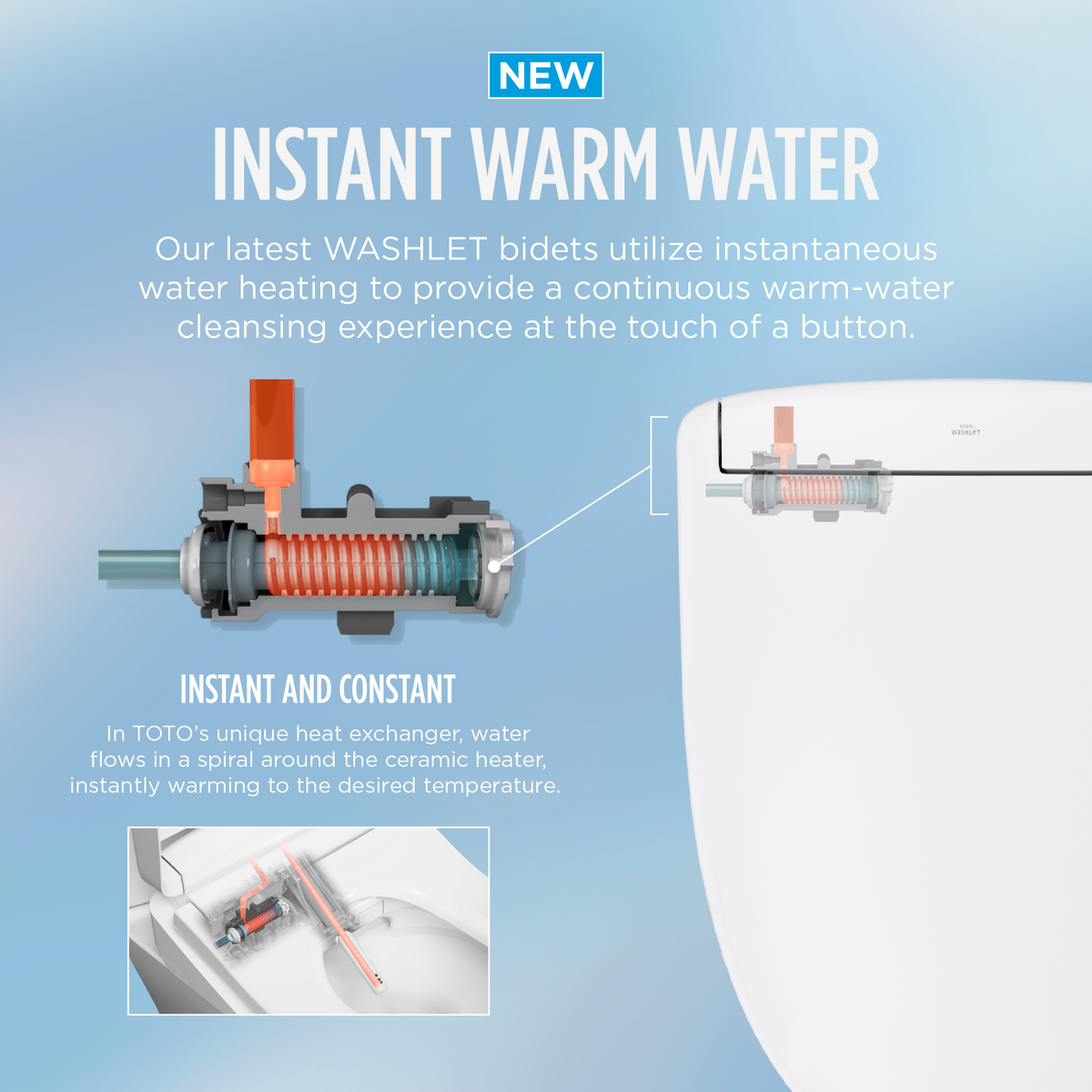 TOTO Nexus WASHLET+ S5 Two-Piece Elongated 1.0 GPF Universal Height Toilet with CEFIONTECT MW4423446CUFG#01