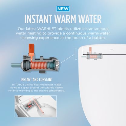 TOTO Nexus WASHLET+ S5 Two-Piece Elongated 1.0 GPF Universal Height Toilet with CEFIONTECT MW4423446CUFG#01
