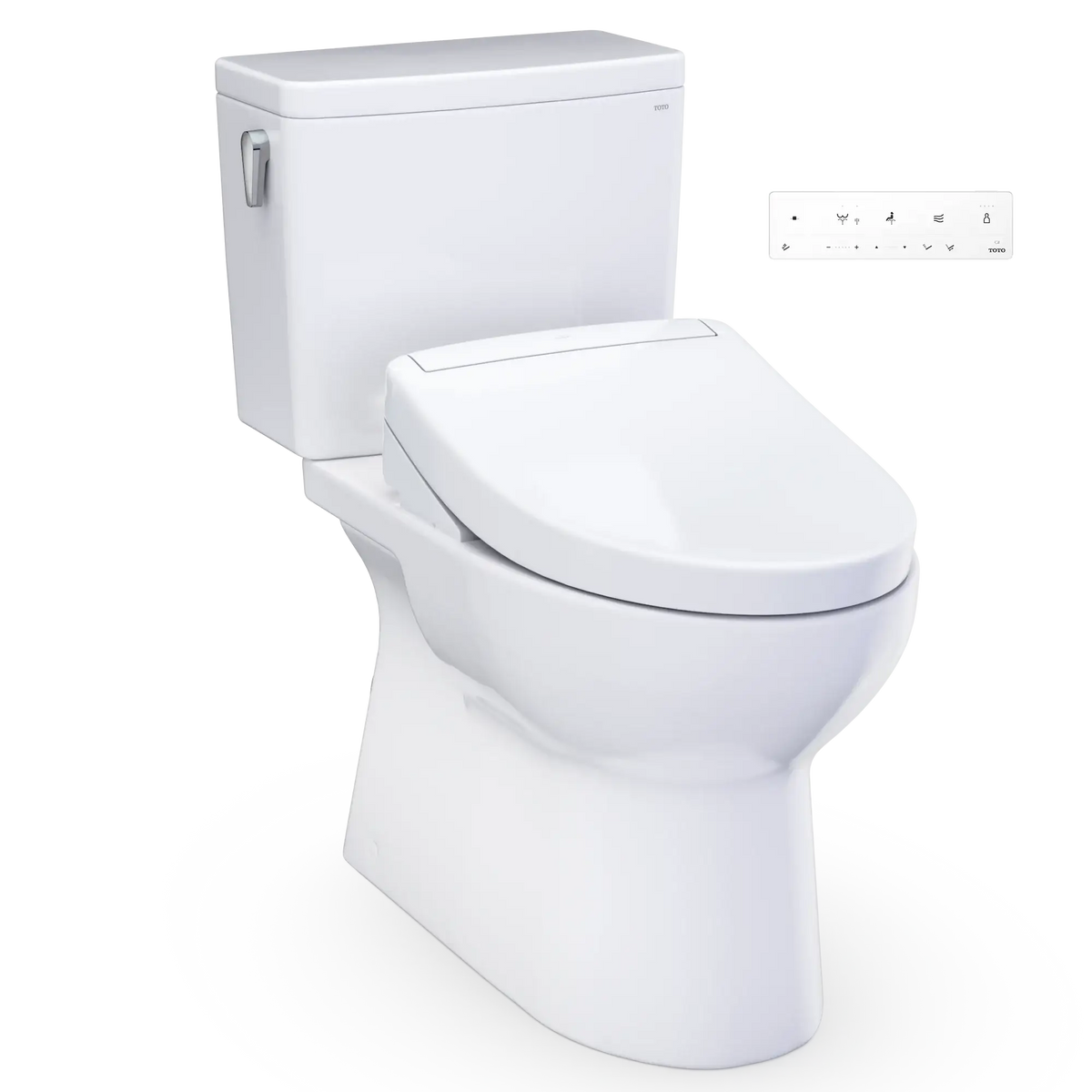 TOTO Glaston 1G WASHLET+ S5 Two-Piece Elongated 1.0 GPF Universal Height Toilet MW4723446CUFG#01