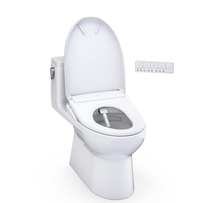 TOTO Redington WASHLET+ S7 One-Piece Elongated 1.28 GPF Universal Height Toilet MW6724726CEFG#01
