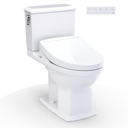 TOTO Connelly WASHLET+ S5 Two-Piece Dual Flush 1.28 GPF Universal Height Toilet with CEFIONTECT MW4943446CEMFG#01
