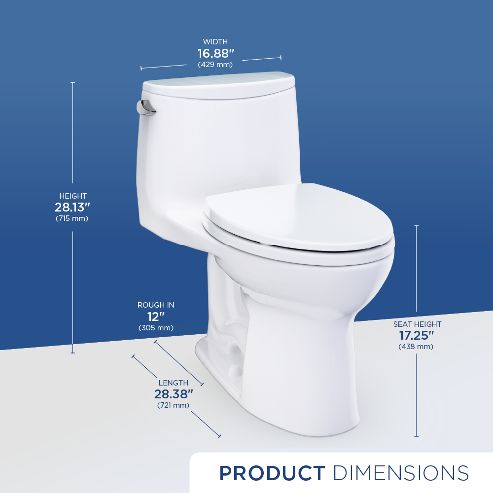 TOTO Ultramax MS608114CSFG Dimensions