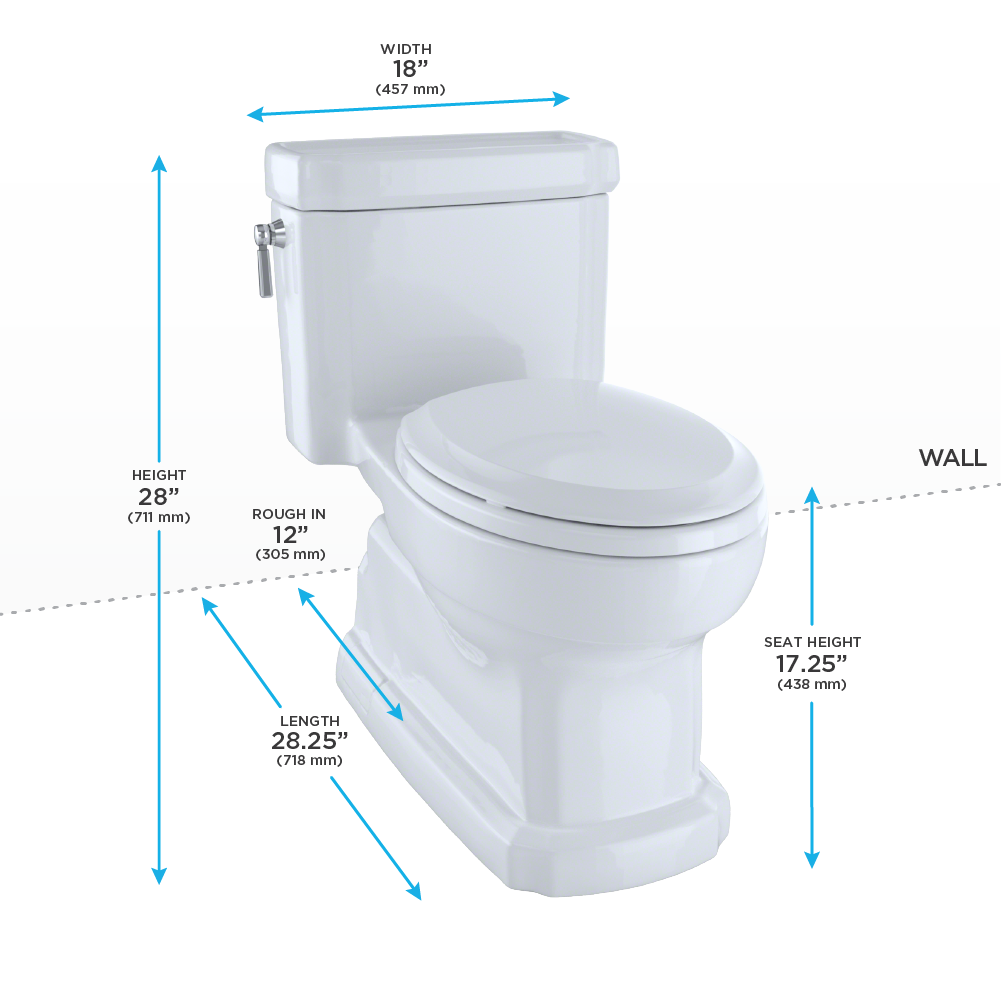 TOTO Guinevere One-Piece Elongated 1.28 GPF WASHLET+ Ready Universal Height Toilet with CEFIONTECT MS974224CEFG#12